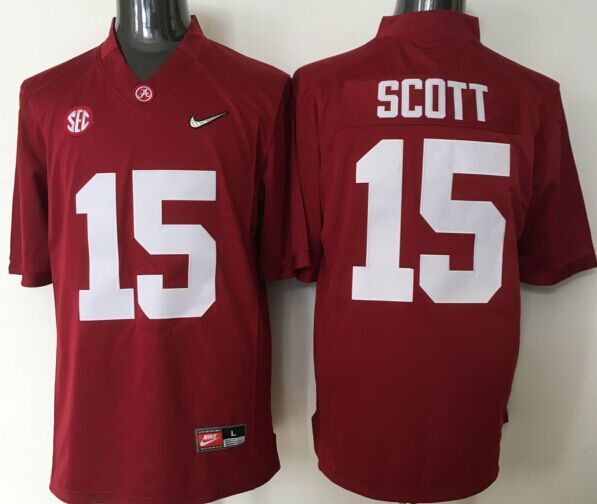NCAA Youth Alabama Crimson Tide 15 Scott red jerseys